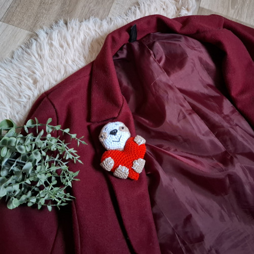 Háčkovaná brož lenochod — foto 3
