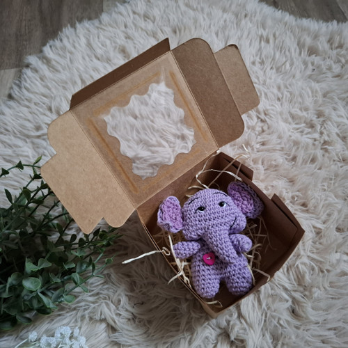 Háčkovaná brož slon — foto 3