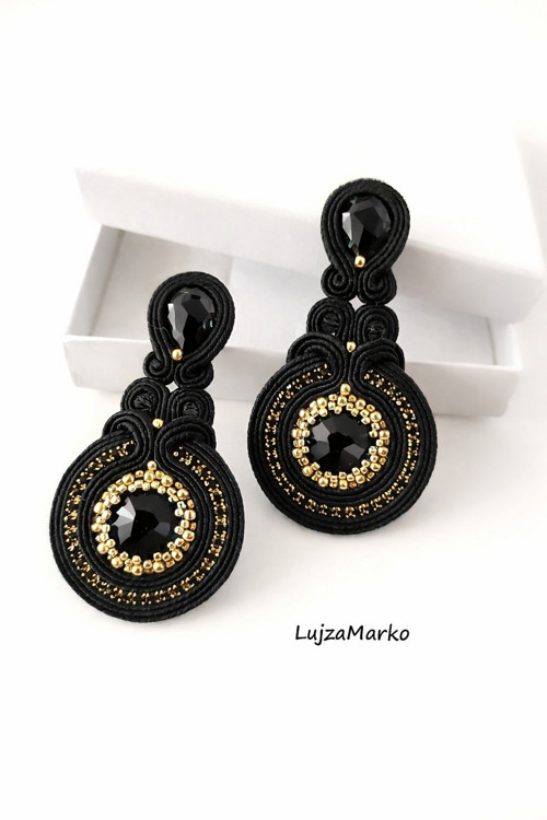 Jelena soutache / sutaš náušnice — foto 2