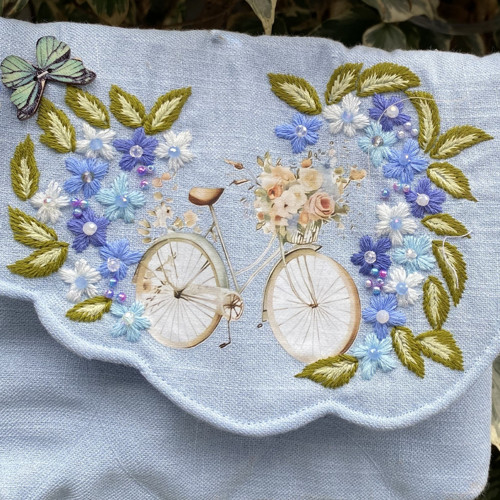 Crossbody "ROMANTIKA V MODRÉ" — foto 2
