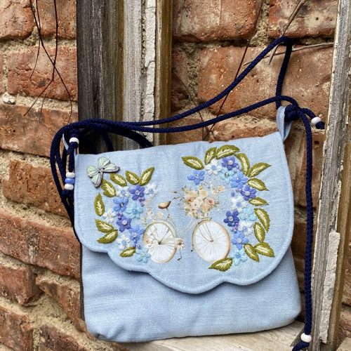 Crossbody "ROMANTIKA V MODRÉ" — foto 3