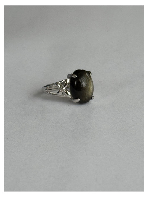 Stříbrný prsten Gold OBSIDIAN — foto 2