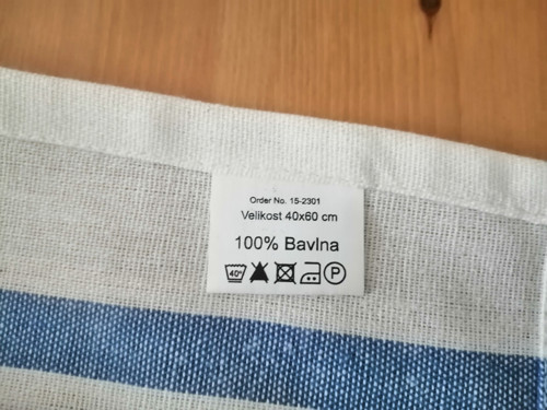 Sada šesti bavlněných utěrek modro bílých — foto 5