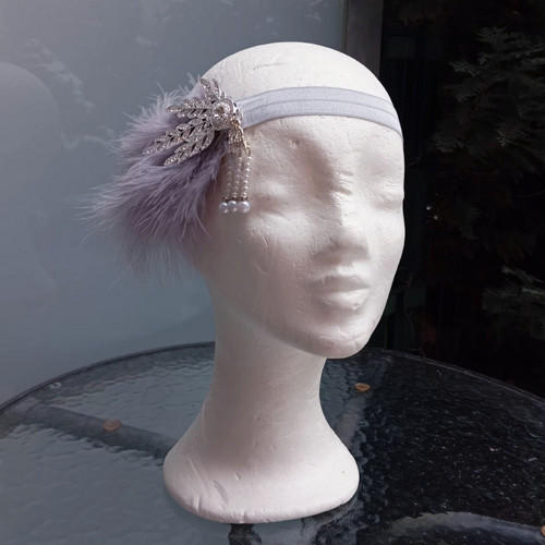 Great Gatsby Silver Crystal ... čelenka — foto 2