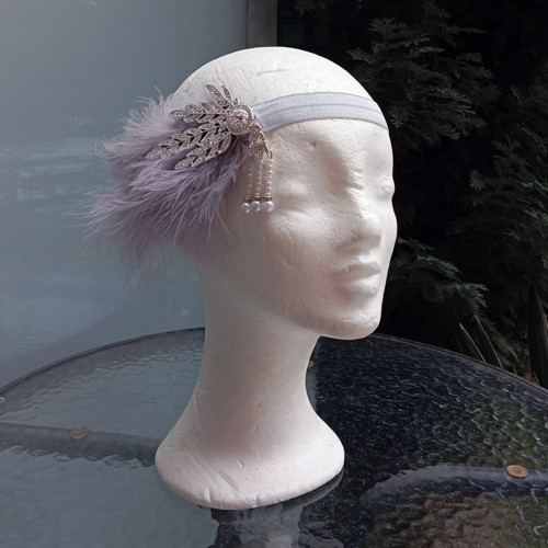 Great Gatsby Silver Crystal ... čelenka — foto 3