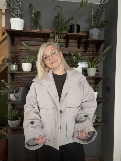 Šedá bunda softshellová — foto 3