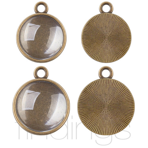 4 kusy / Starobronz lůžko 12mm — foto 2