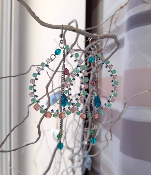 Luxusní boho náušnice Paisley — foto 2