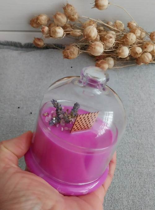 Svíčka růžová levandule — foto 5