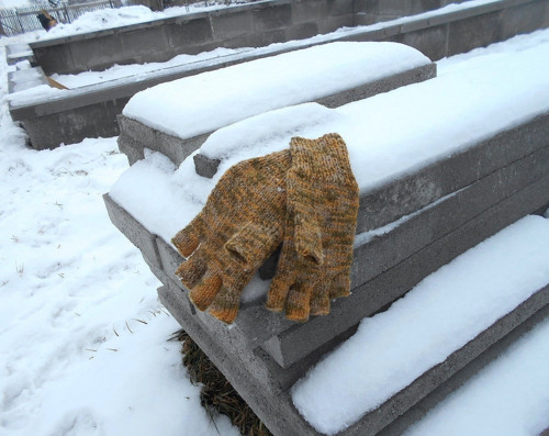 Bezprsťáky melír vlna polyakryl — foto 3