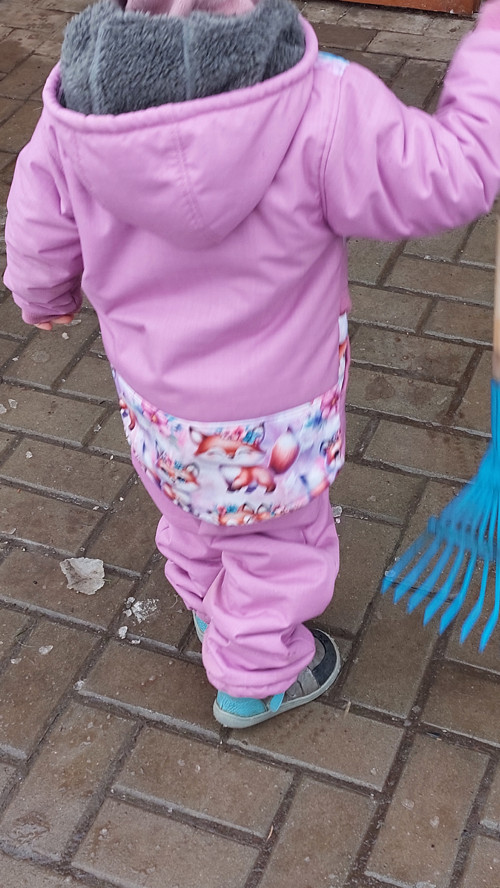 Bunda zimní , softshell s beránkem, růžová v.86 — foto 2