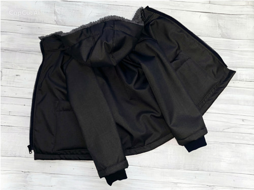 Softshell bunda dětská ZIMNÍ S BERÁNKEM černá — foto 3