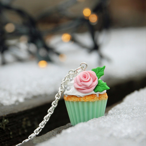 Mint cupcake s růžičkou — foto 2