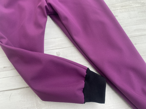 Softshell kalhoty Basic fialová s fleecem — foto 3