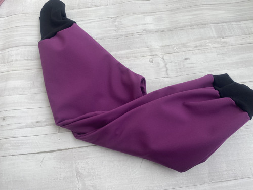 Softshell kalhoty Basic fialová s fleecem — foto 2