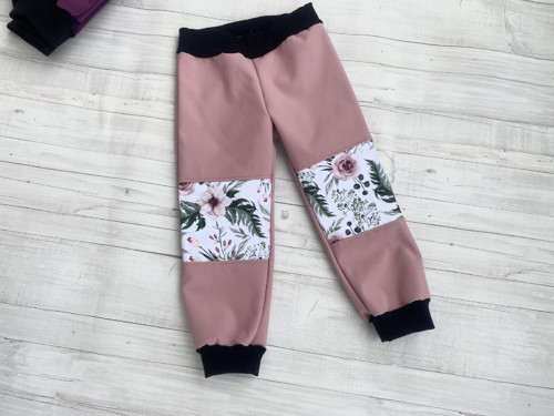 Softshell kalhoty podzim Růžičky na bílé — foto 2