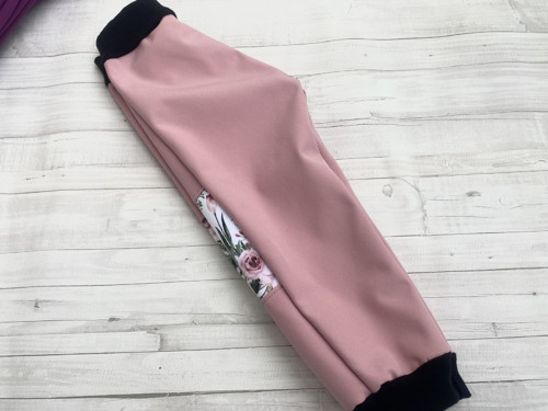 Softshell kalhoty podzim Růžičky na bílé — foto 4