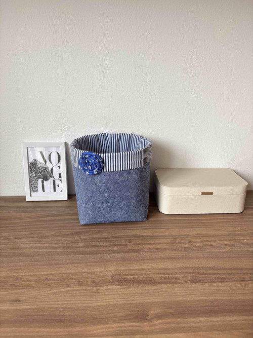 Úložný koš Jeans flower — foto 3