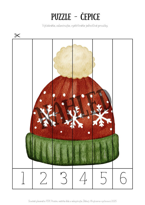 Zimní číselné puzzle (PDF k tisku) — foto 2