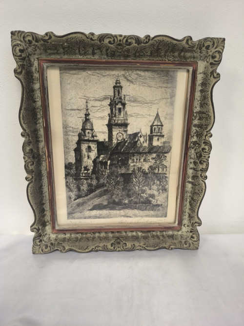 Litografie - krakovský hrad — foto 5