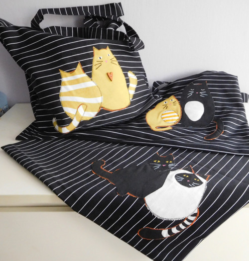 Kočičky a proužky - taška — foto 3