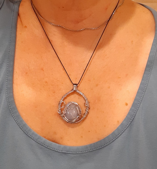 Přívěsek / talisman s angelitem — foto 4