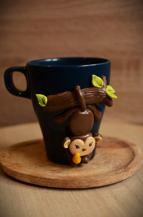 Fimo hrnek OPIČKA — foto 4