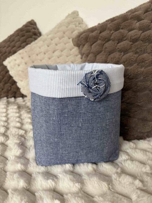 Úložný koš Jeans flower — foto 2