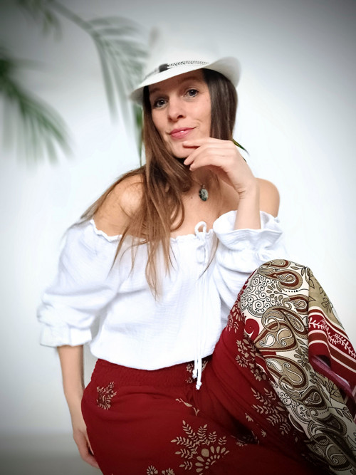 Halenka V Boho Stylu Bílá Mušelínová — foto 5