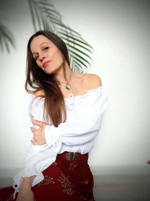 Halenka V Boho Stylu Bílá Mušelínová — foto 2