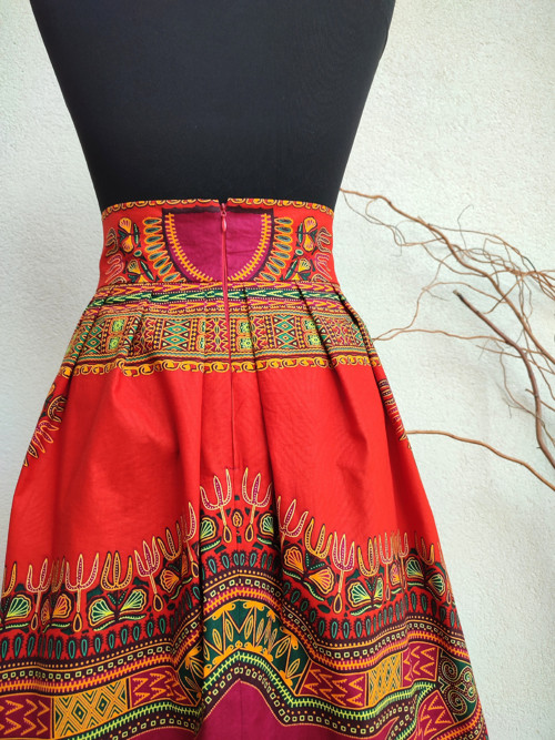 Africká Sukně - Červená Makenzi — foto 6