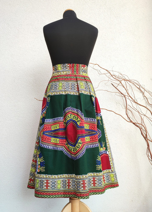 Africká Sukně - Zelená Makenzi — foto 3