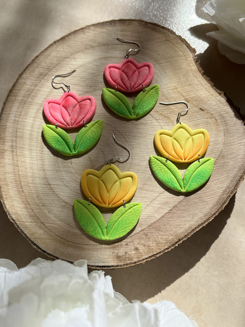 Náušnice Tulipány — foto 3