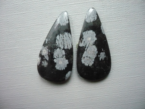Kabošon - obsidián vločkový 28 mm, č.3f — foto 3