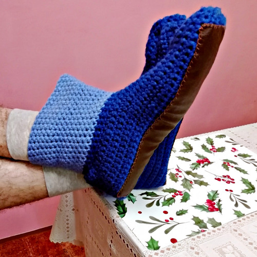 Papuče pánské modré 45 — foto 6