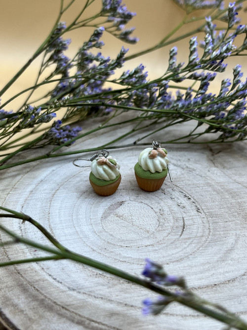 Náušnice Cupcake pistácie 2 — foto 2