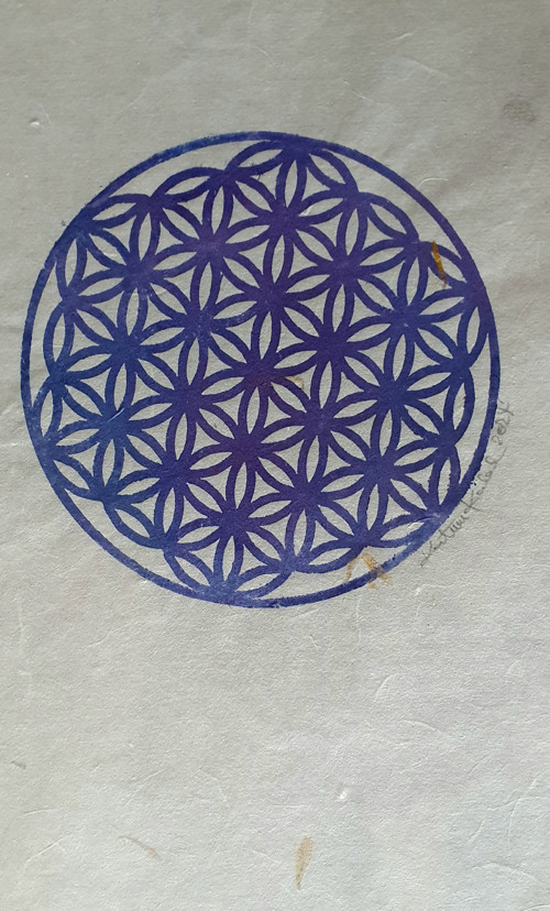 POSVÁTNÁ GEOMETRIE - originální linoryt — foto 3