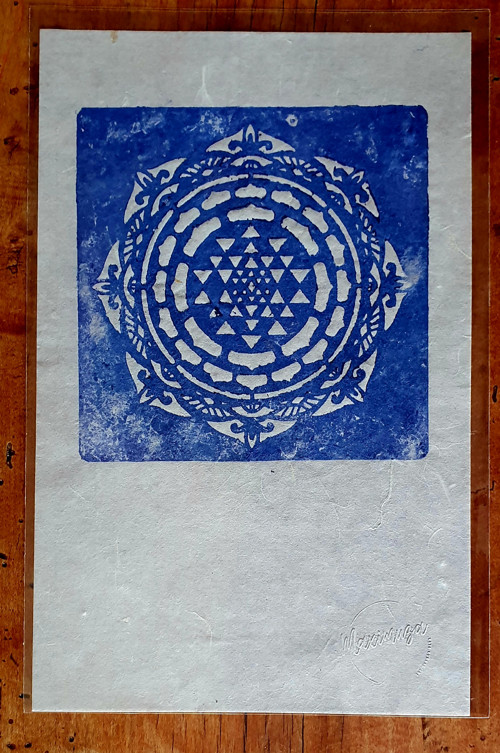 POSVÁTNÁ GEOMETRIE - originální linoryt — foto 4