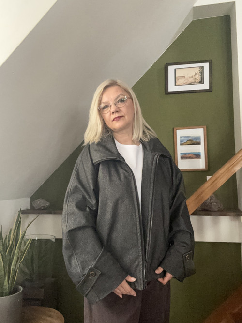 Riflová bunda černá vyteplená — foto 4