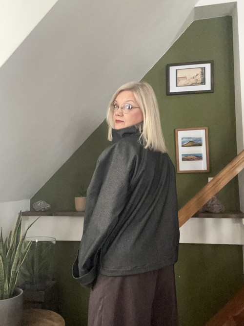 Riflová bunda černá vyteplená — foto 3