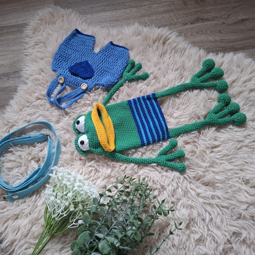 Háčkovaná kabelka žabáček Slávek — foto 2