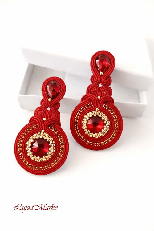 Jelena soutache / sutaš náušnice — foto 5