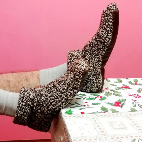 Papuče pánské hnědý melír 44 - 45 — foto 4