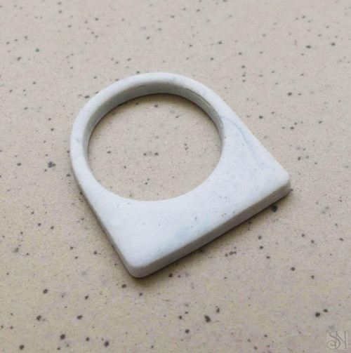 Modro-biely jemný fimo prsteň — foto 2