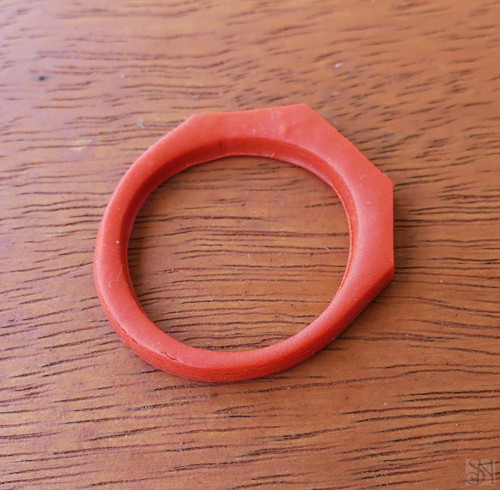 Minimalistický tehlový fimo prsteň — foto 3