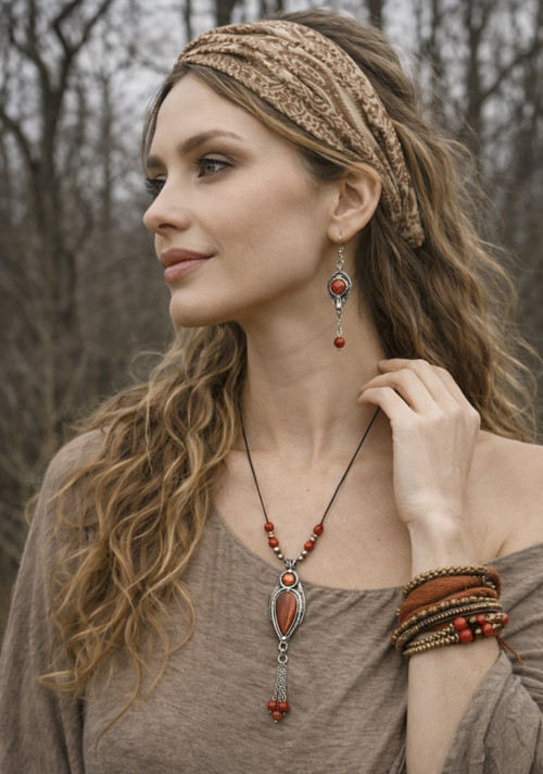Ohnivá země – souprava v boho stylu — foto 5