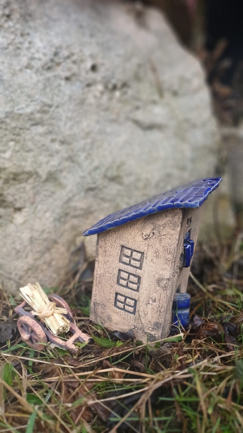 Keramický domeček modrý — foto 5