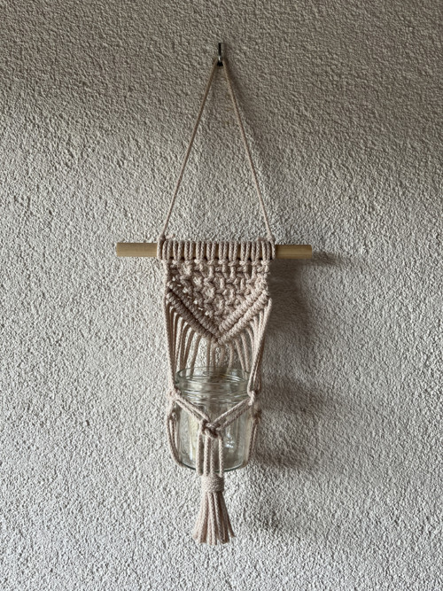Macramé závěs na květináč — foto 3