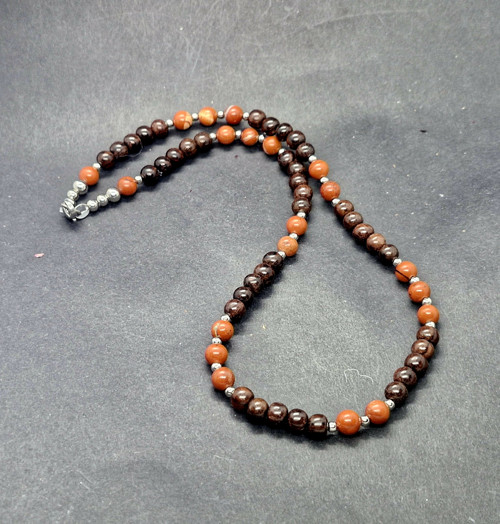 "Alan 2" Pánský náhrdelník (palisandr, jaspis) — foto 4