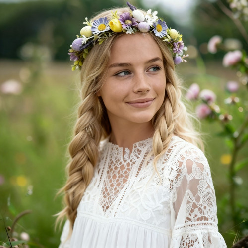 Velikonoční barevný věneček s vajíčky — foto 2